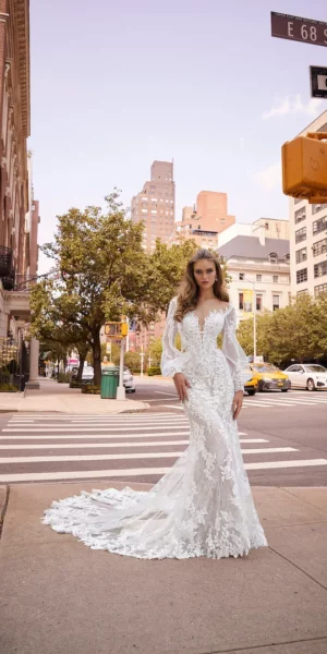 fit and flare, lange mouw