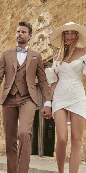 Roberto vicentti-roestkleur-trouwpak