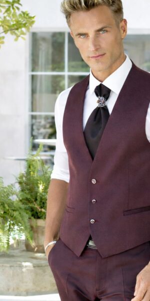 bordeaux trouwpak alleen gilet en broek