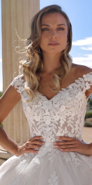 Fantastische off shoulder trouwjurk model Aspen